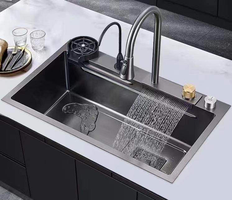 Deao Sus Kitchen Faucet Pull Out Kitchen Mixer Tap,waterfall Kitchen Faucet