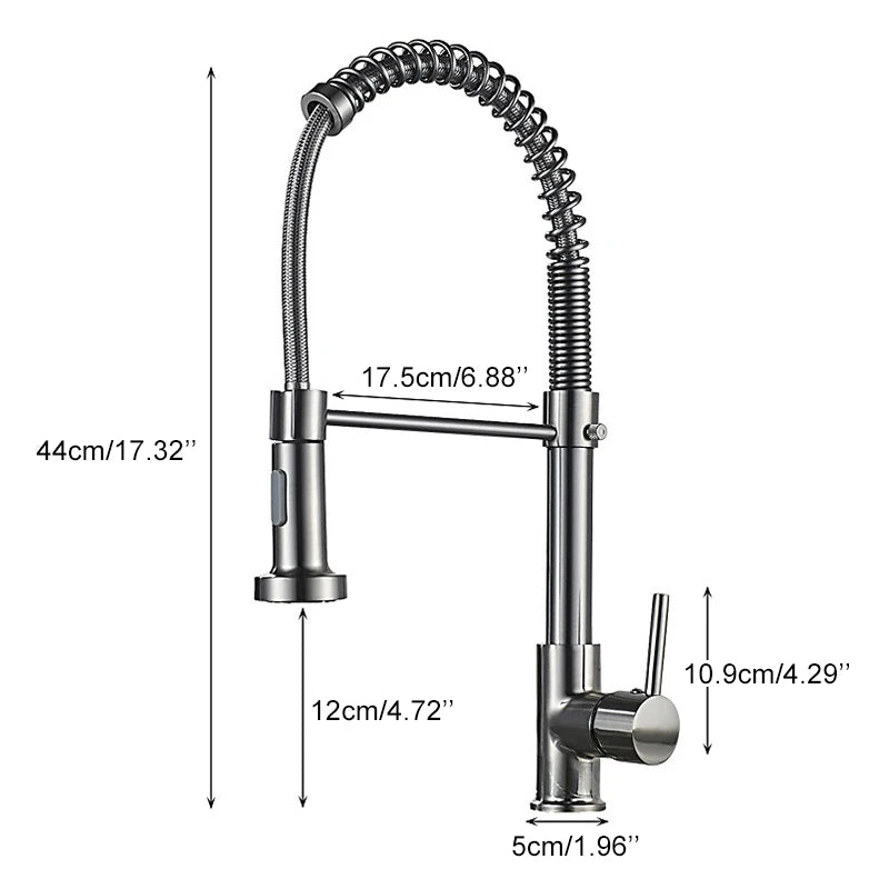 MOLI Brass Black Kitchen Faucets Deck Mounted Mixers Taps 360 Degree